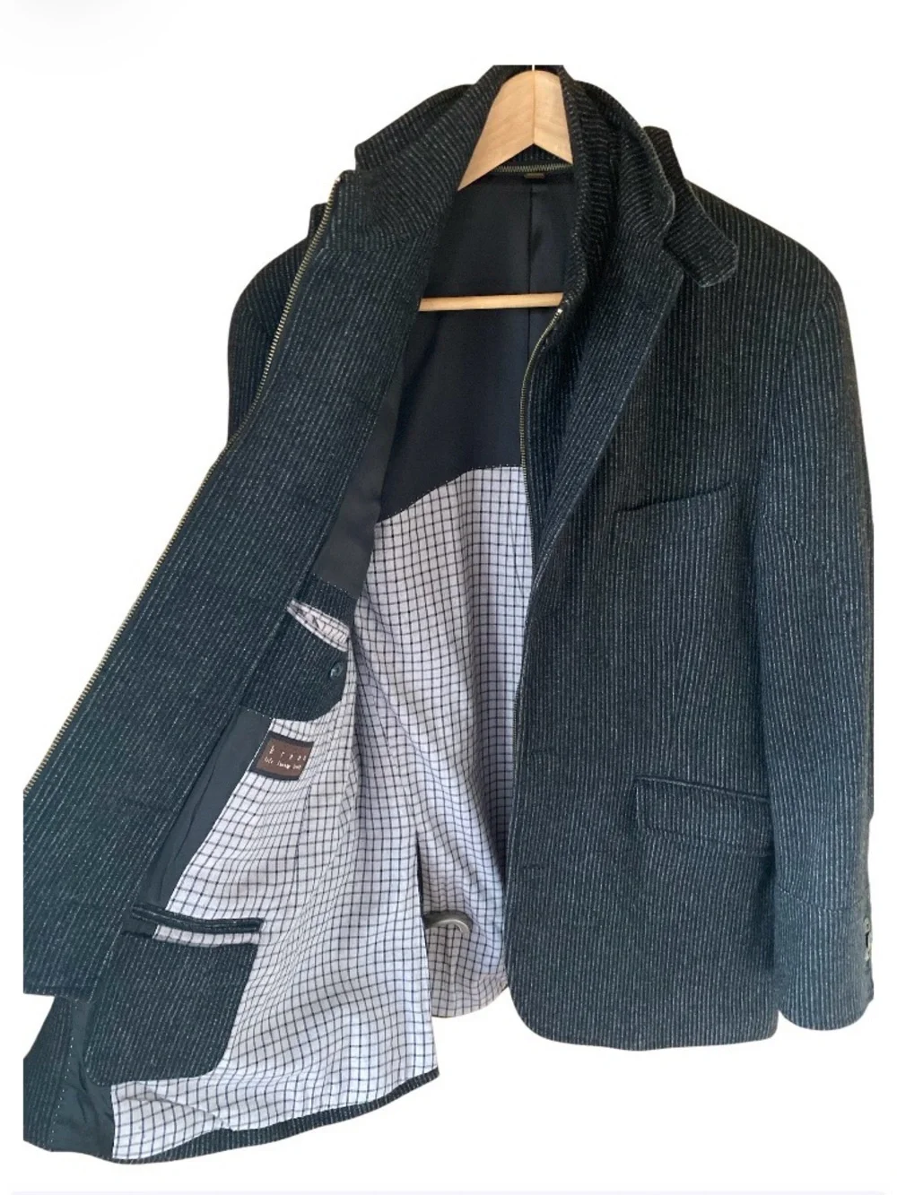 KROON Richie Hybrid Sport Coat Mens size 40 R Hunting Jacket Wool Cashmere Gray